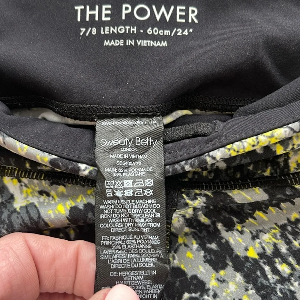 Sweaty Betty Power Pocket Workout Leggings In Citrus Green Snake Print- XS - Picture 11 of 12